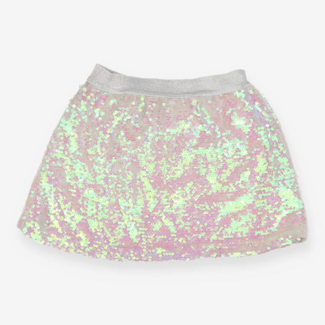 Sequin Skirt Silver Waistband