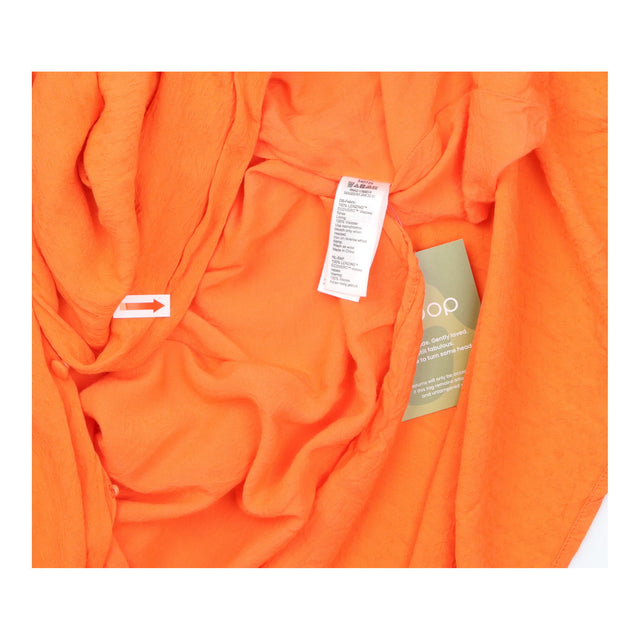 Bright Coral Orange 100% EcoVero Viscose Lined But