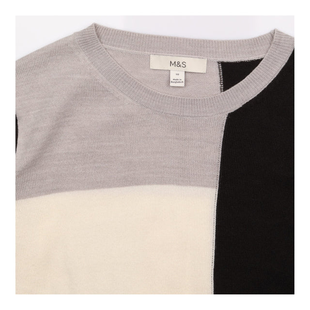 Crew Neck Jumper Colour Block