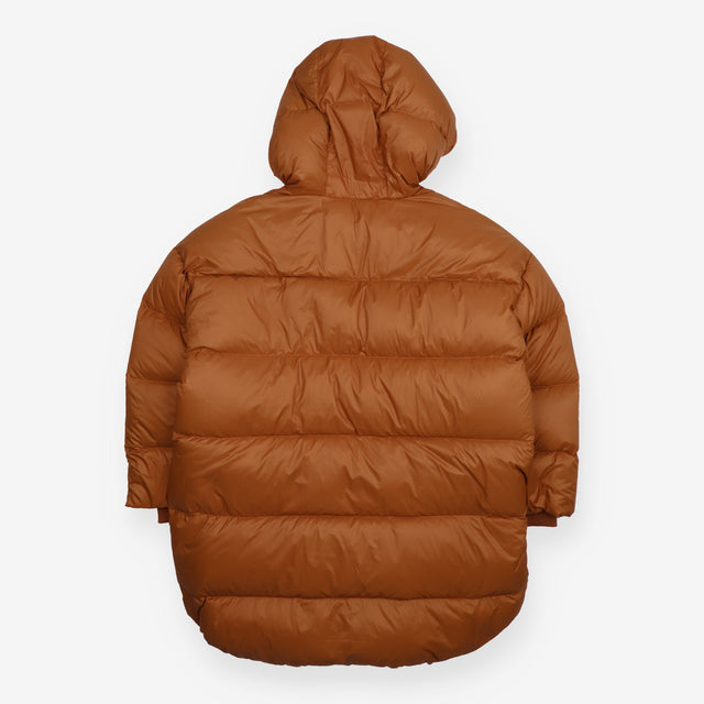 Puffer Coat Brown Hooded Quilted Down Reem