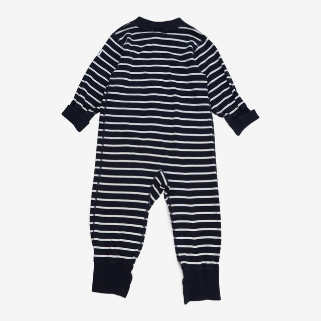 Navy striped sleepsuit