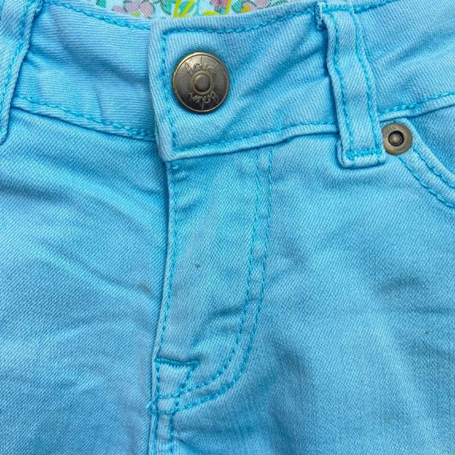 Blue Denim Frayed Shorts