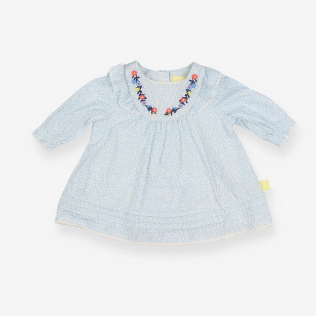 Woven Dress Blue White Floral