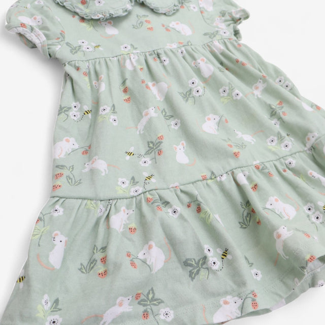 Green Field Mouse Jersey Dress