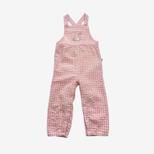 Pink Gingham Bunny Dungarees