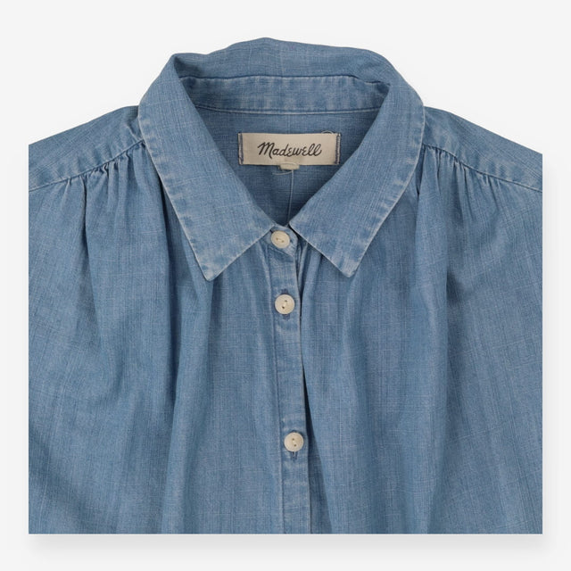 Shirt blue chambray button down
