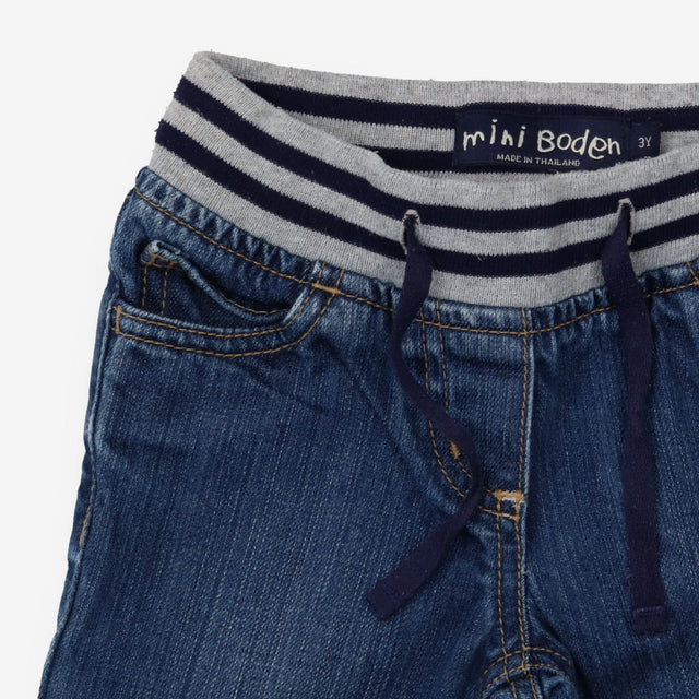 Jeans navy and grey waistband with heart knees