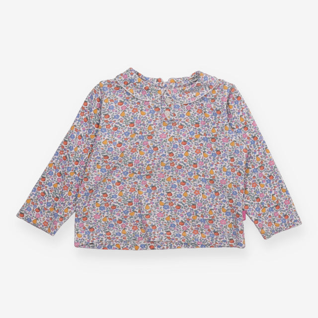 Fruits and Florals Collared Long Sleeve