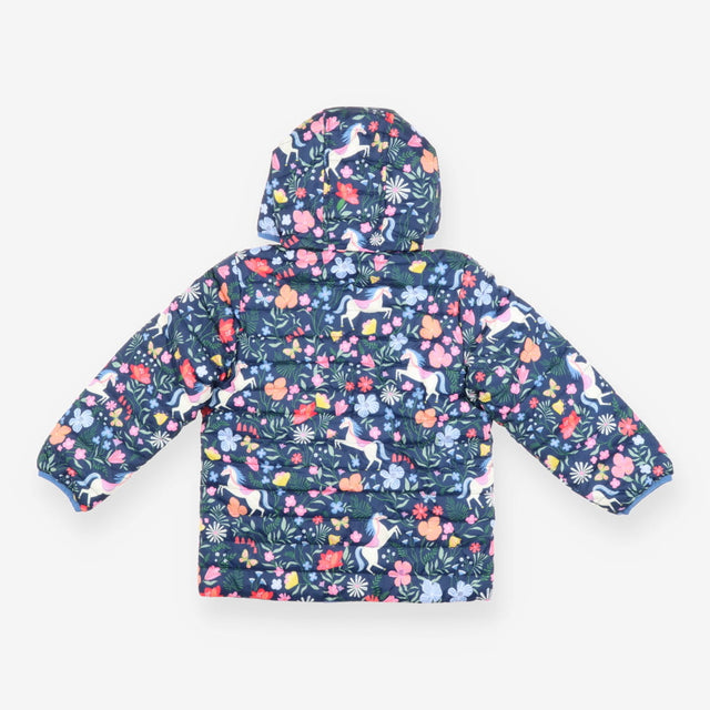 Navy horse coat reversible