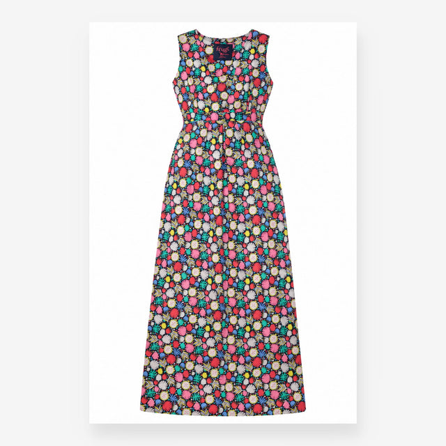 Dress Floral Organic Cotton Sleeveless Maxi