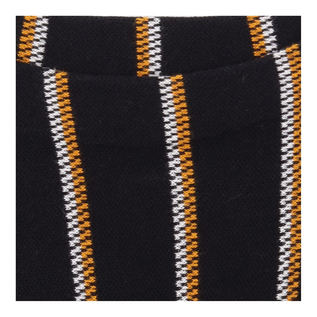 Knit Dress Black Mustard Striped Long Sleeve