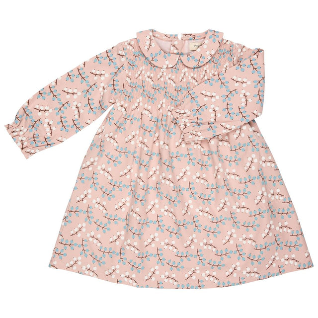 Smock Peter Pan collar dress - Winter berry