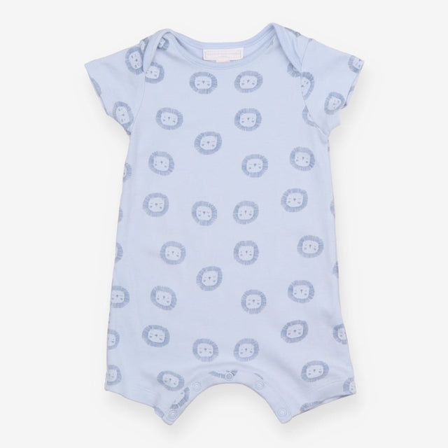 Blue Romper with Lion Faces