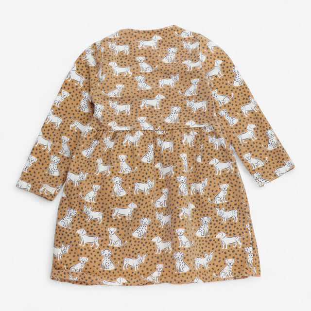 Dress Jersey Brown with Doggies