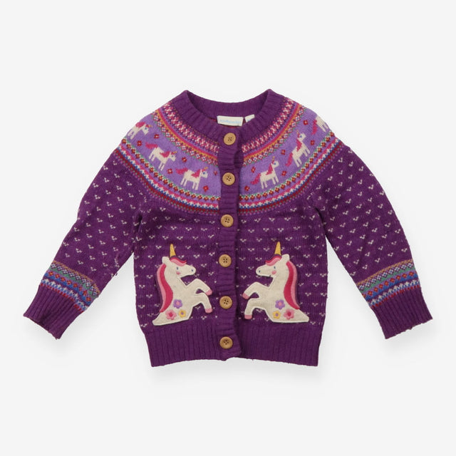Purple Unicorn Fair aisle Cardigan