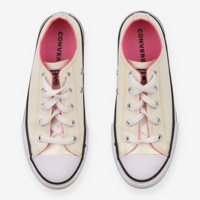 Trainers White Glitter with Pink Insoles
