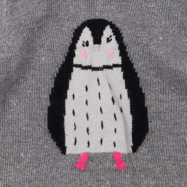 Jumper Dress Grey with silver Penguin