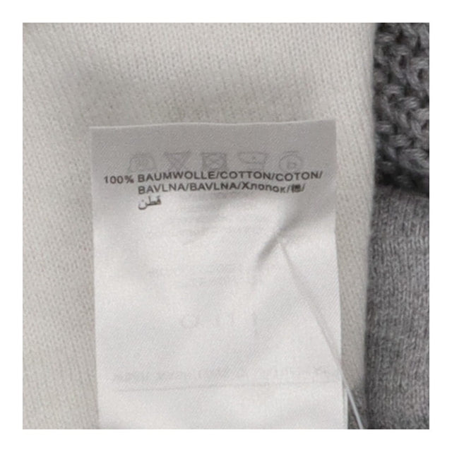 Rubi Grey White Sweater Premium Knit zip detail
