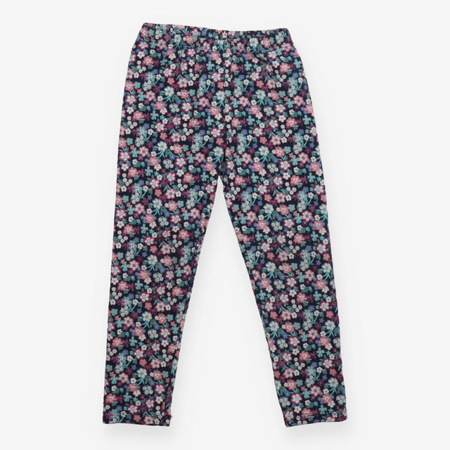 Navy Floral Leggings