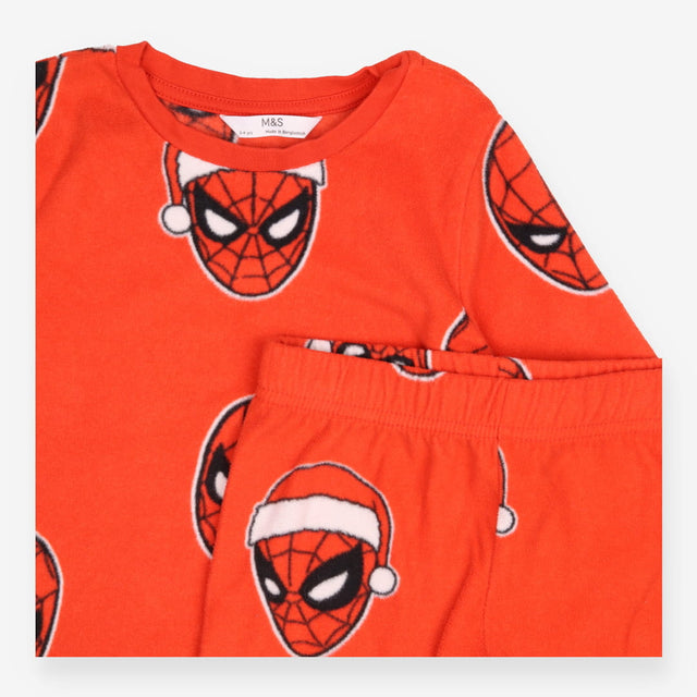 Pyjamas fleece red festive spiderman