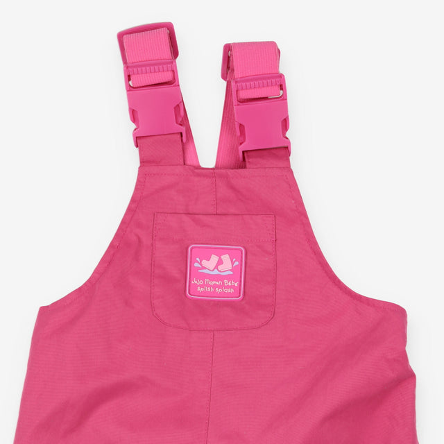 Pink Waterproof Dungarees Packaway