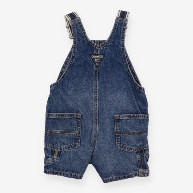 Blue Denim Dungarees Striped Straps