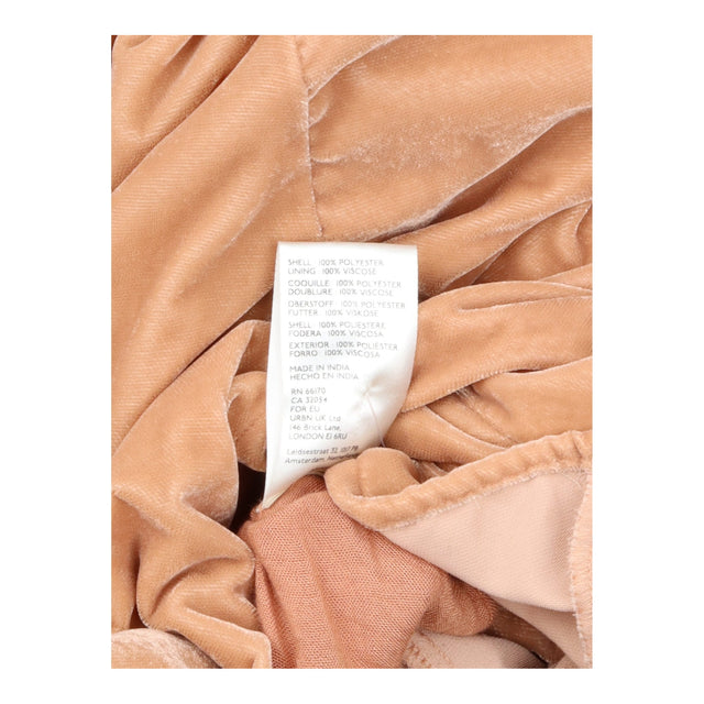 Mini Dress Velvet Babydoll Camel