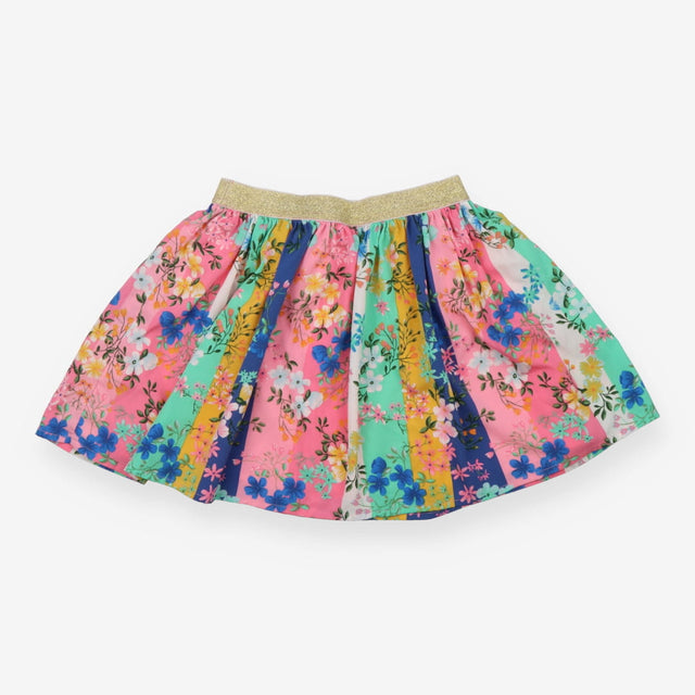 Woven Skirt Golden waistband and Multi Colour