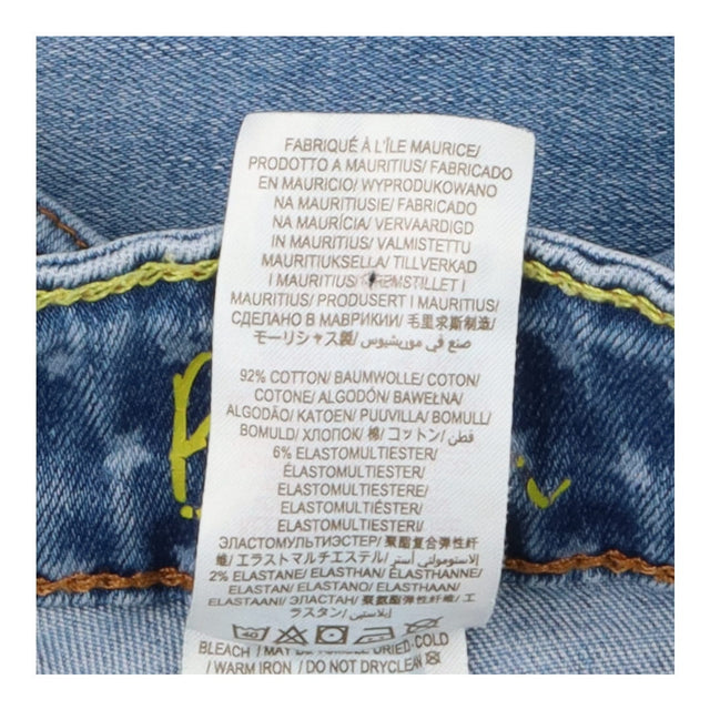 Jeans light blue floral pockets