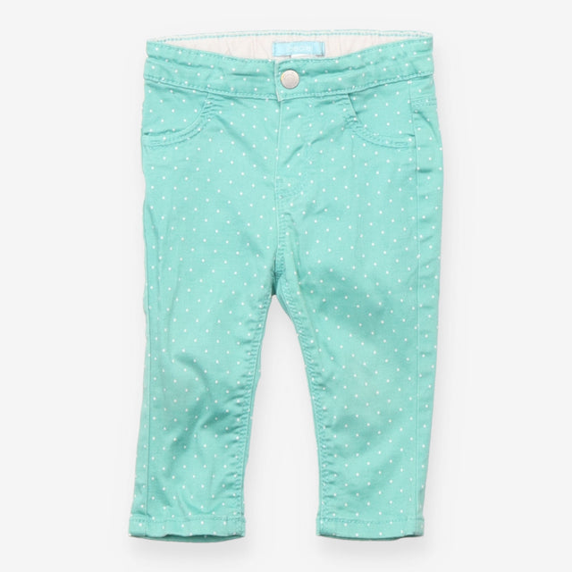 Trousers green spotted
