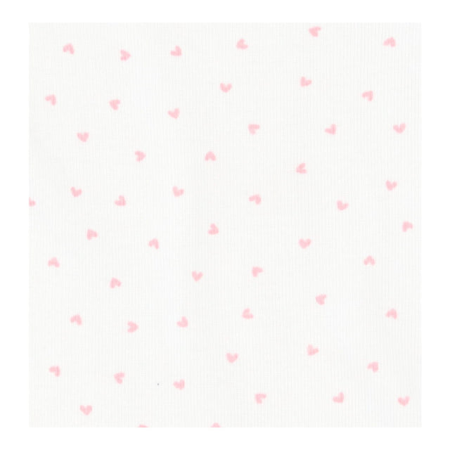 White Bodysuit with Pink Hearts
