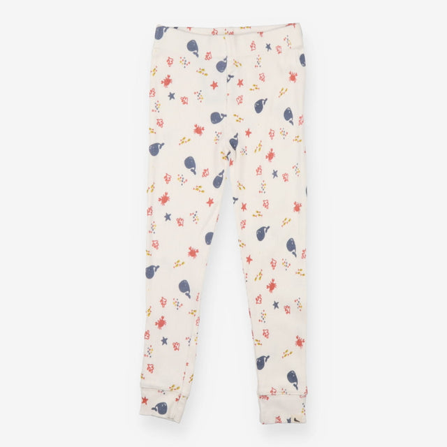 Leggings ribbed with whales and fish