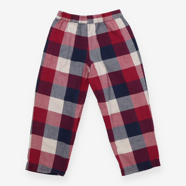 Navy and red check pj bottoms