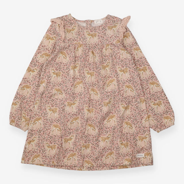Dress Long Sleeve Pink Floral Fawn