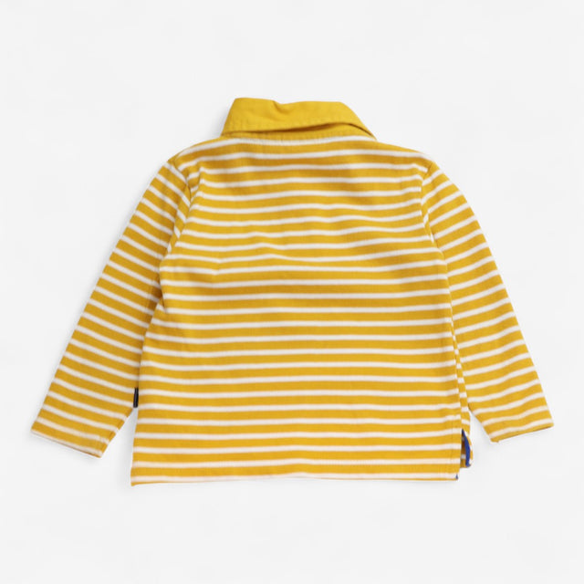 Rugby shirt yellow stripe with tractor