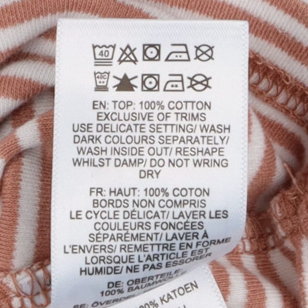 T-Shirt Long Sleeved Flutterby Brown Stripe