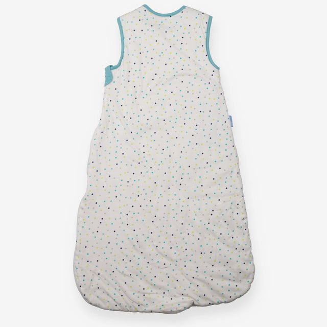 Sleeping bag blue green grey coloured spots 2.5 to