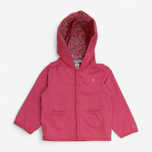 Obabi - Sweater Pink with Poppers and Hood