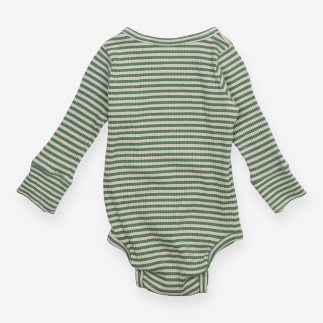 Wrap Over Bodysuit Stipe Green