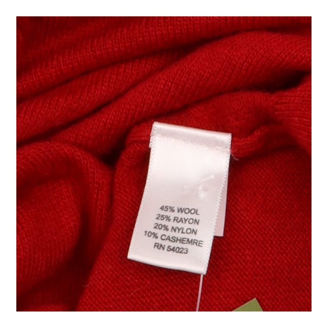 Jumper Long Sleeve Scoop Neck Cashmere Blend Red
