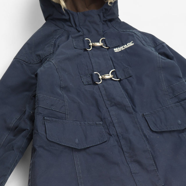 Parka Coat Navy with Metal Toggles