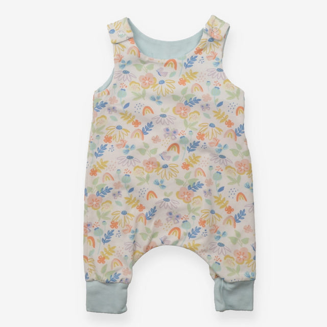 Floral romper with butterflies