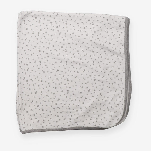 Blanket jersey white grey stars