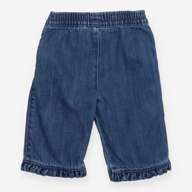 Denim Short Frill Hem