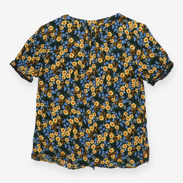 Blouse Floral Short Puff Sleeve
