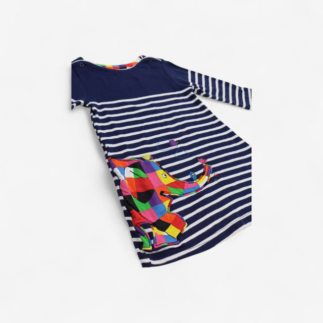 Dress Jersey Navy Elmer Applique