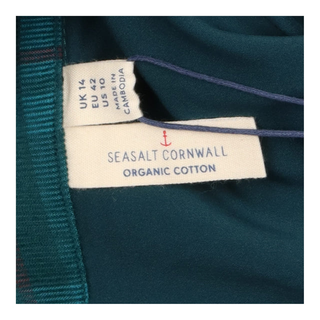 Pleated Midi Skirt Teal Green