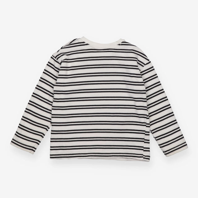 T-shirt long sleeve black and white striped