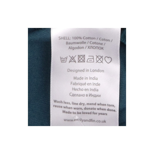 Emily and Fin Dark Teal Corduroy Wide Leg Belted T