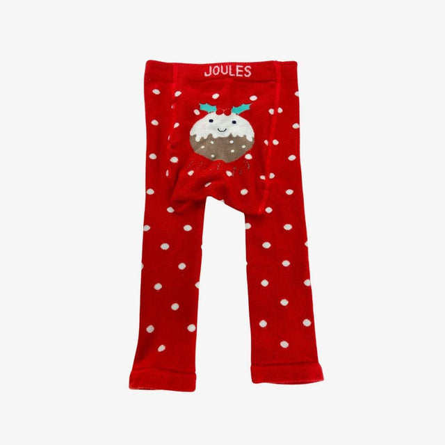 Red Christmas Pudding Knit Leggings